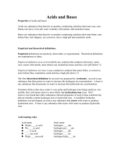 Acids and Bases