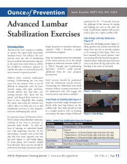 Advanced Lumbar Stabilization Exercises