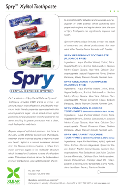 Spry Xylitol Toothpaste