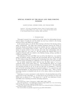 SPECIAL SUBSETS OF THE REALS AND TREE