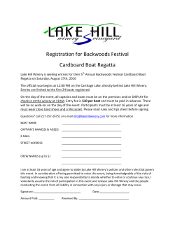 Registration for Backwoods Festival Cardboard Boat Regatta
