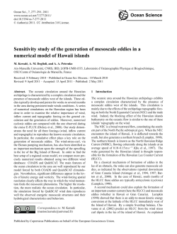 Sensitivity study of the generation of mesoscale