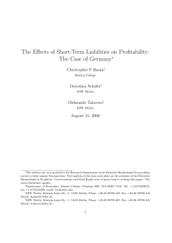 The Effects of Short-Term Liabilities on Profitability