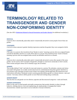 terminology related to transgender and gender non