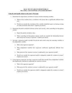 Homework #2 (Multiple and stepwise regression)