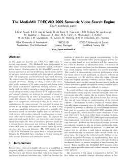 The MediaMill TRECVID 2009 Semantic Video Search - INESC-ID