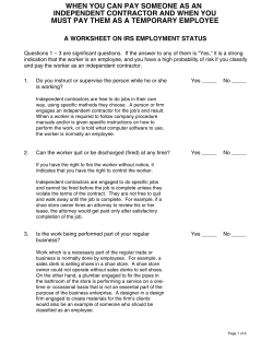 independent contractor and when you must pay them as a