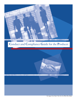 Conduct and Compliance Guide for the Producer