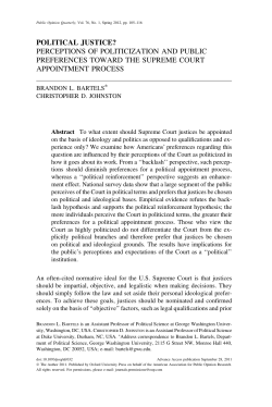 political justice? perceptions of politicization and