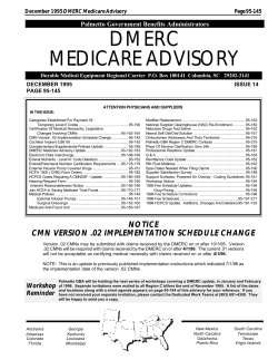 dmerc medicare advisory