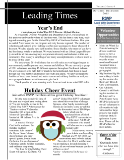 Leading Times - United Way of Porter County