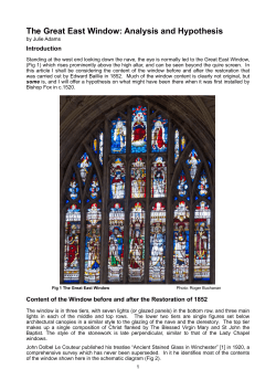 The Great East Window - Winchester Cathedral
