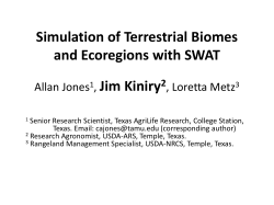Simulation of Terrestrial Biomes and Ecoregions with SWAT
