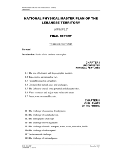 Final Report - Council for Development and Reconstruction