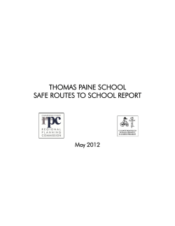 thomas paine school safe routes to school report