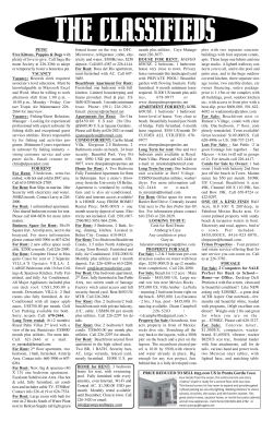 Classified Ads - The San Pedro Sun