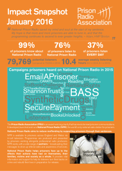 Impact Snapshot - Prison Radio Association