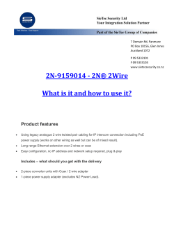 2N-9159014 - 2N&reg; 2Wire What is it and how to use it?