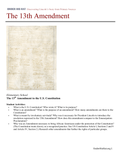 The 13th Amendment