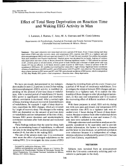 Effect of Total Sleep Deprivation on Reaction Time and Waking EEG