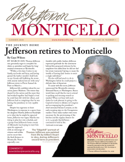 Jefferson retires to Monticello