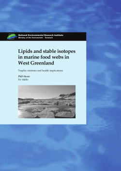 Lipids and stable isotopes in marine food webs in West