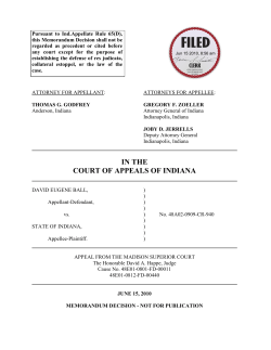 David Eugene Ball v. State of Indiana