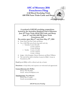 ASC of Montana 2016 Frenchtown Fling