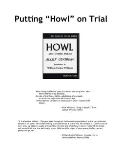 Putting &ldquo;Howl&rdquo; on Trial - Mr. Janosco`s American Literature Site