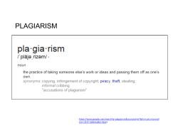 PLAGIARISM