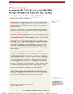 Association of a Frailty Screening Initiative With Postoperative