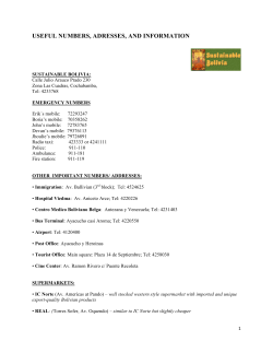 Guide to Cochabamba - Sustainable Bolivia