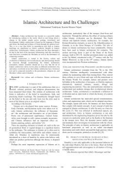 Islamic Architecture and Its Challenges