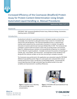 Increased Efficiency of the Coomassie (Bradford) Protein Assay for