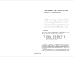 Modal ellipsis in French, Spanish, and Italian