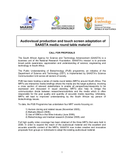 Audiovisual production and touch screen adaptation of SAASTA