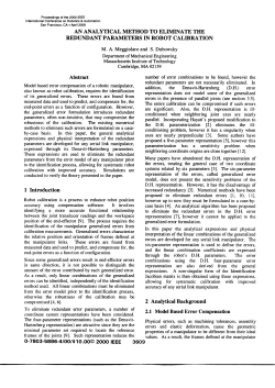 An Analytical Method to Eliminate the Redundant Parameters in