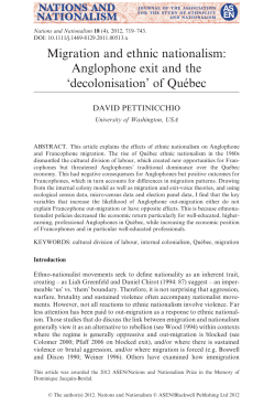 Migration and ethnic nationalism