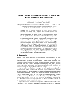 Hybrid Indexing and Seamless Ranking of Spatial and Textual
