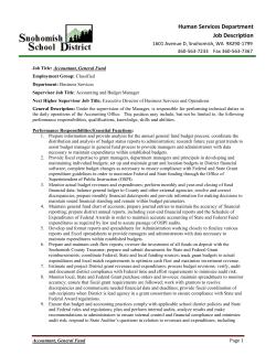 Human Ser rvices Dep Job Des artment scription