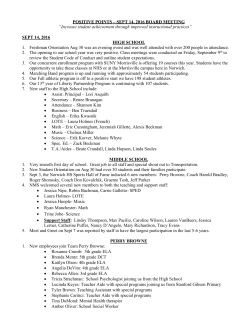 Positive Points 9-14-16 - Norwich City School District