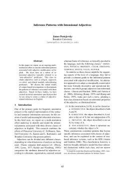 Inference Patterns with Intensional Adjectives