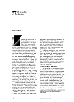 NAFTA: a review of the the issues