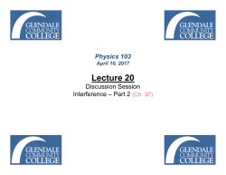 Lecture 20 - PhysicsGivesYouWings