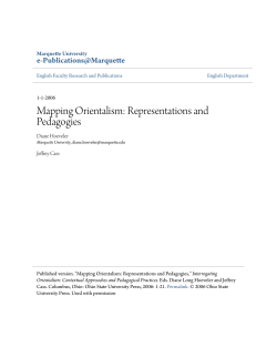 Mapping Orientalism - e-Publications@Marquette