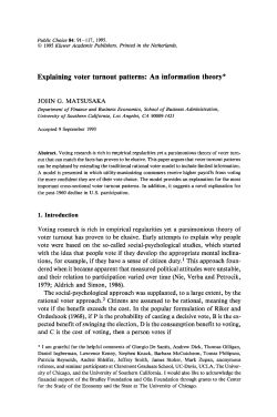 Explaining voter turnout patterns: An information theory
