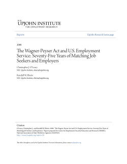 The Wagner-Peyser Act and US Employment