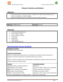Polymer Chemistry and Biofuels Activity