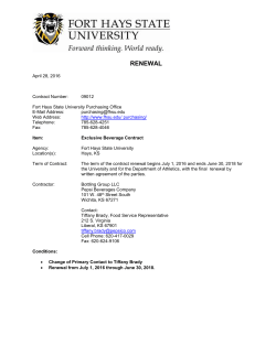 contract award - Fort Hays State University