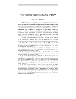 Does a Commuter`s Choice of Where to Reside Implicate the